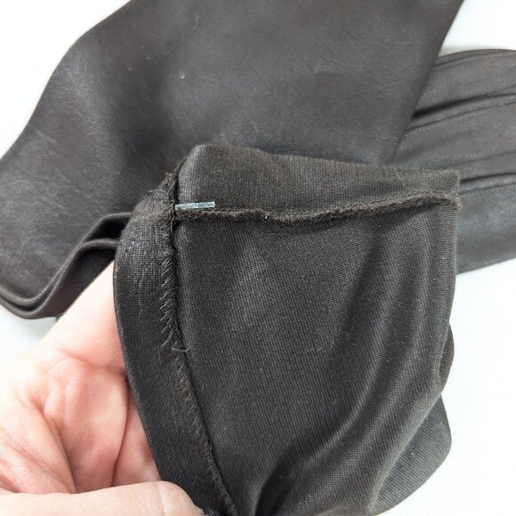 Vintage KAYSER Canadian dark brown fabric opera gloves size 7.5 - Picture 7 of 13